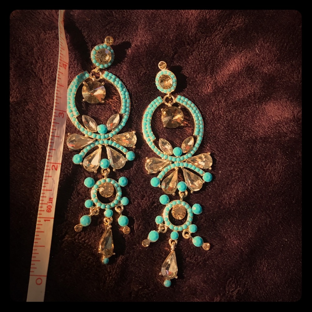 Gorgeous turquoise and smokyquartz Earrings